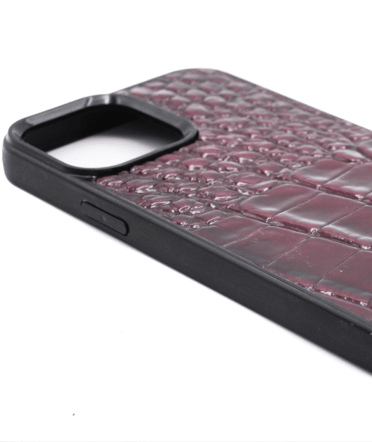 Husa iPhone 13 Pro Max piele viţel embosată croco